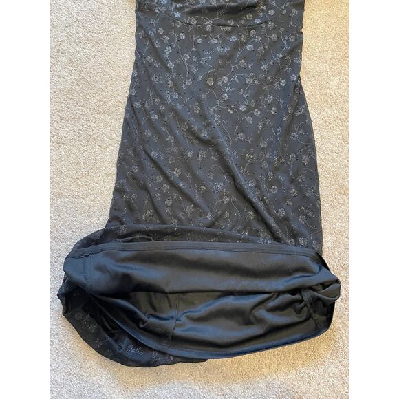 Y2K Rampage Clothing Company Dress Black Large Made in USA Cowl Neck StyleHW27K6 - Picture 10 of 12